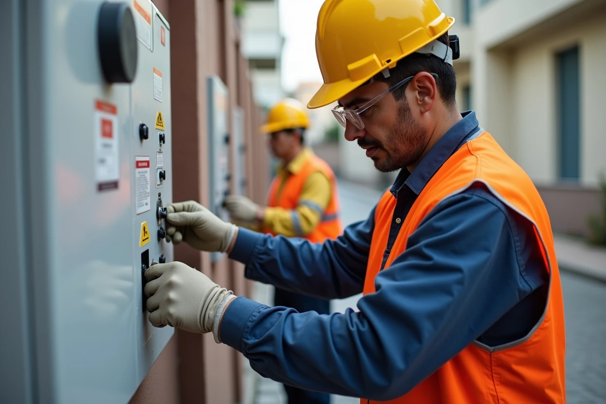 Trabajo en tablero eléctrico residencial